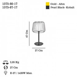 LADORE Q25 KOBALT M.LAMBASI 1XE27