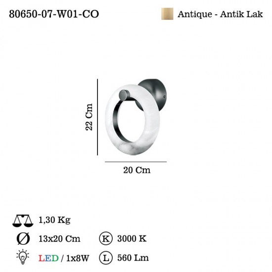 ELASTOS TEKLI ESKITME LEDLI APLIK 3000K