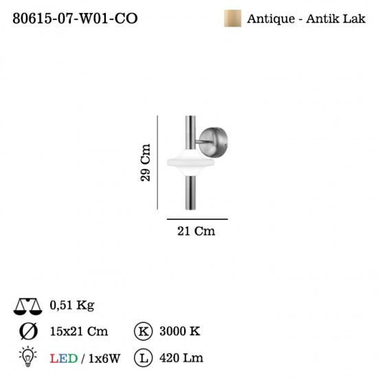 REVOLA TEKLI ESKITME LEDLI APLIK 1X5W