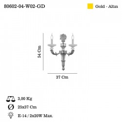LUNARIO 2 LI ALTIN APLIK 2XE14