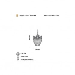 MONDOLA 3 LU APLIK 3*E14