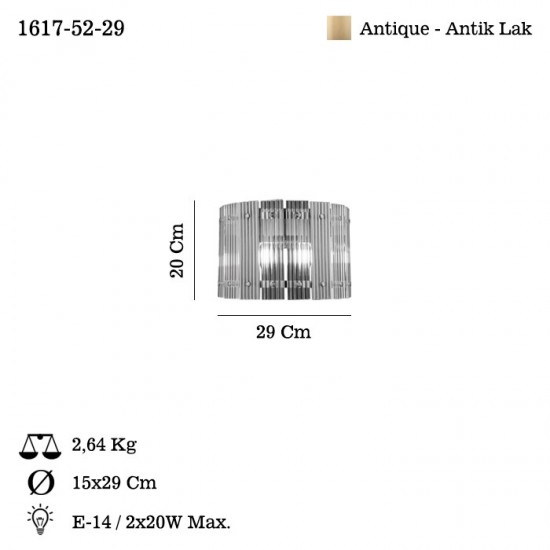 ESTEPONA 2 LI ANTIK LAK APLİK 2XE14