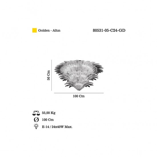 PALADIS 24 LI 100 LUK SEFFAF PLAFONYER 24XE14