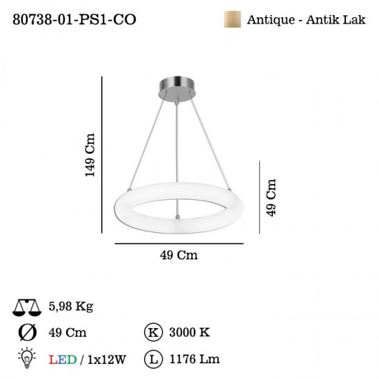 BELLUCCI K.BOY LEDLI YUVARLAK AVIZE