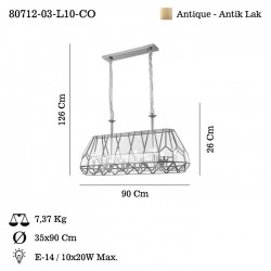DORSINO 10 LU ANTIK MASA USTU AVIZE 10XE14