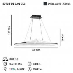 LAMAZZA LEDLI KOBALT MASA USTU SARKIT 84W 3000K
