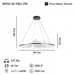 LAMAZZA O.BOY LEDLI KOBALT SARKIT 60W 3000K