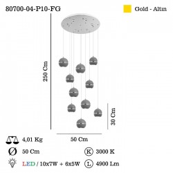 POLVERA LEDLI 10 LU SARKIT 100W 3000K