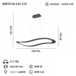 PANAROMA LEDLI MASA USTU AVIZE 3000K 60W