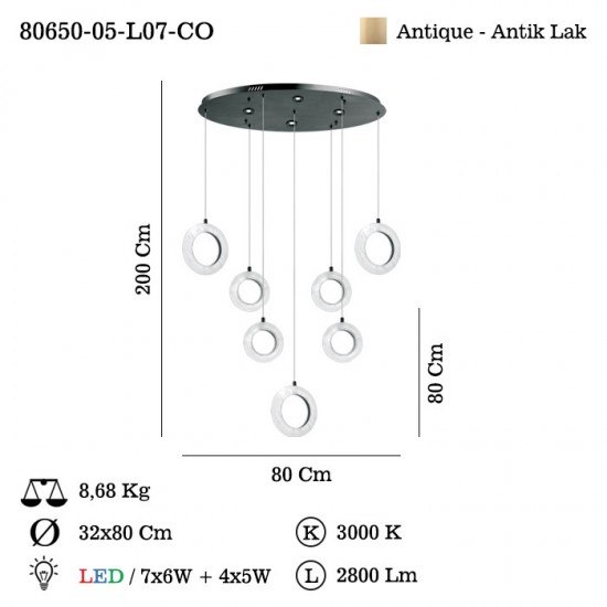 ELASTOS 7 LI M.USTU ESKITME LEDLI AVIZE 3000K
