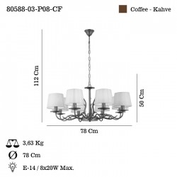 FARIA 8 LI KAHVE AVIZE 8XE14