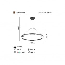 RINGEL YUVARLAK LEDLI KAHVE AVIZE Q800 3000K