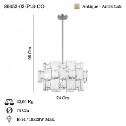 POSCARI 18 LI ANTIK LAK AVIZE 18 X E14
