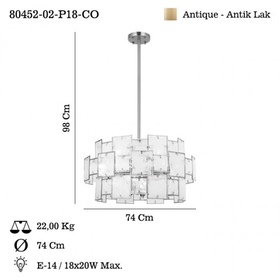 POSCARI 18 LI ANTIK LAK AVIZE 18 X E14