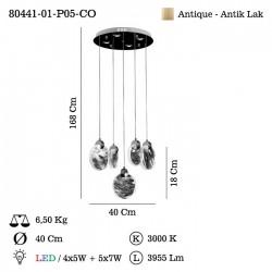 LENTINA 5 LI LEDLI SARKIT 55W 3000K